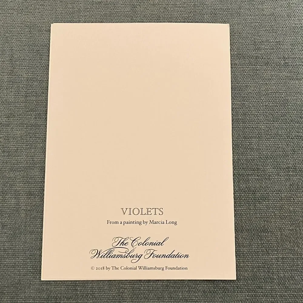 Violets The Colonial Williamsburg Foundation Card